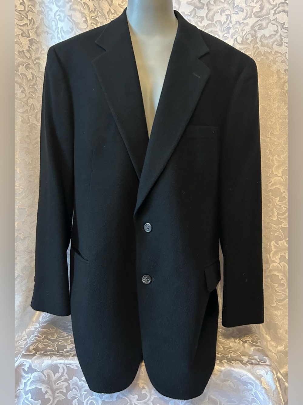Vintage 90s Brooks Brothers Camel hair Blazer, 44 Reg, Black, Union Made, USA